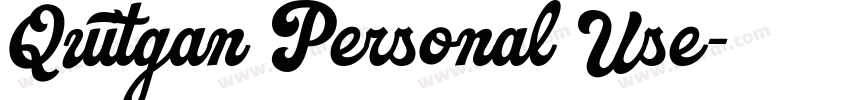 Quitgan Personal Use字体转换